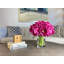 Peony Floral Arrangement In A Cylindrical Glass Vase