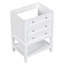 Base de meuble-lavabo en bois massif et blanc en blanc - moderne avec tiroir et tablette ouverte pour économiser de l'espace