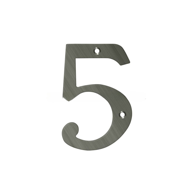 Deltana RN4-4U15A 4" Numbers; Solid Brass; Antique Nickel Finish, Antique Nickel