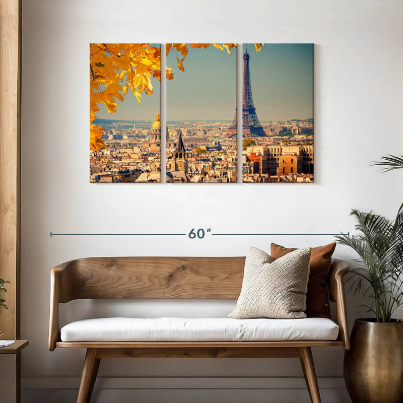 Sebbie Autumn Eiffel Tower Skyline, 28" H x 45" W