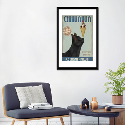 Fab Funky " Chihuahua, Black, Ice Cream " by Fab Funky