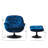 Zenon Velvet Swivel Accent Chair with Ottoman-991307796