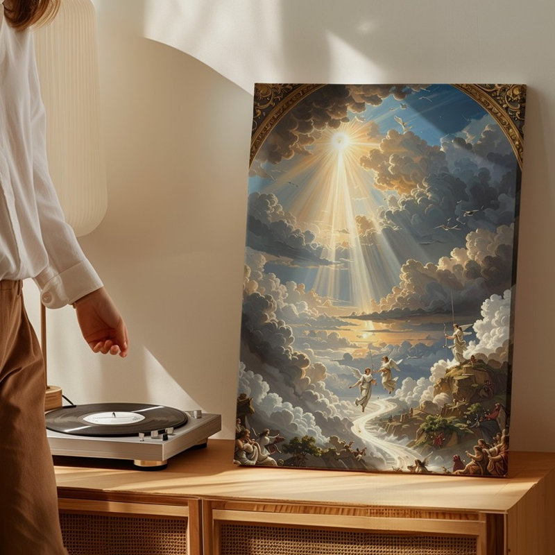 Toile avec art mural Ascension céleste, H 11 po x l 14 po
