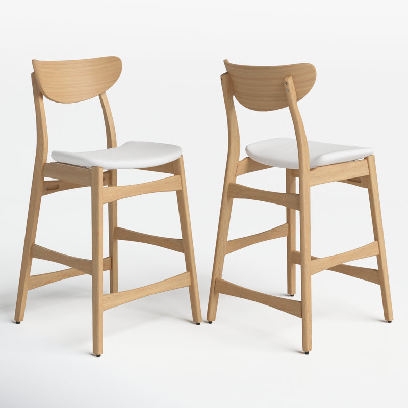 Fitz 24" Counter Stool, Oak, Light Beige