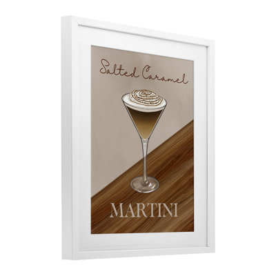 Reproduction sous verre Salini Caramel Martini encadrée, design par Marcus Prime