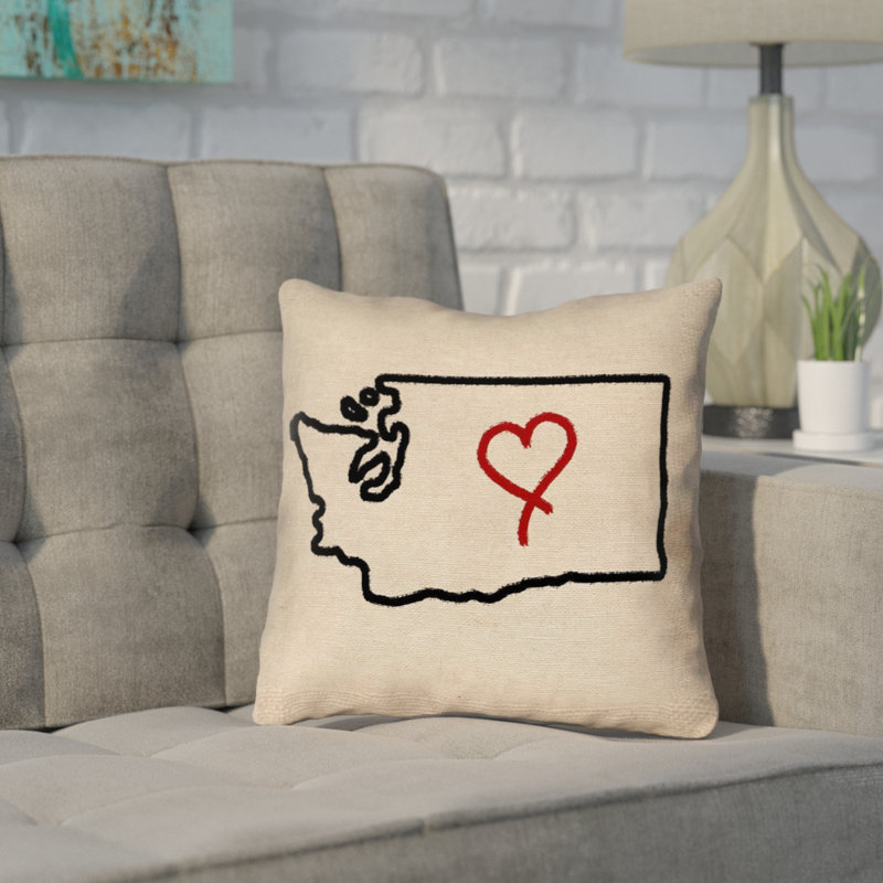 Housse de coussin Katelyn Smith Washington Love, 14 po x 14 po, Sergé de coton, Housse