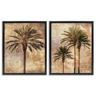  Ensemble de 2 feuilles flottantes Arching Palm Leaves par John Seba