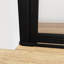 Porte de douche à pivot demi-cadre 28 "à 29,2" x 72 ", verre trempé 1/4", largeur réglable de 1,2 pouce, installation réversible, noir mat