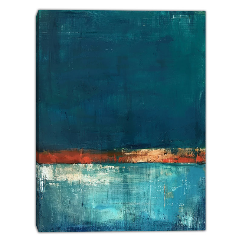 Art mural ivoire sur toile tendue ciel, L 24 po x H 36 po x P 1,5 po