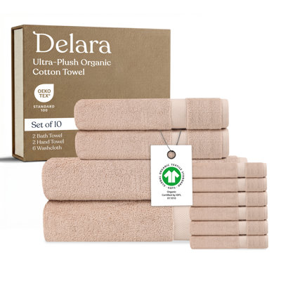 Ensemble de 10 serviettes en coton Delara