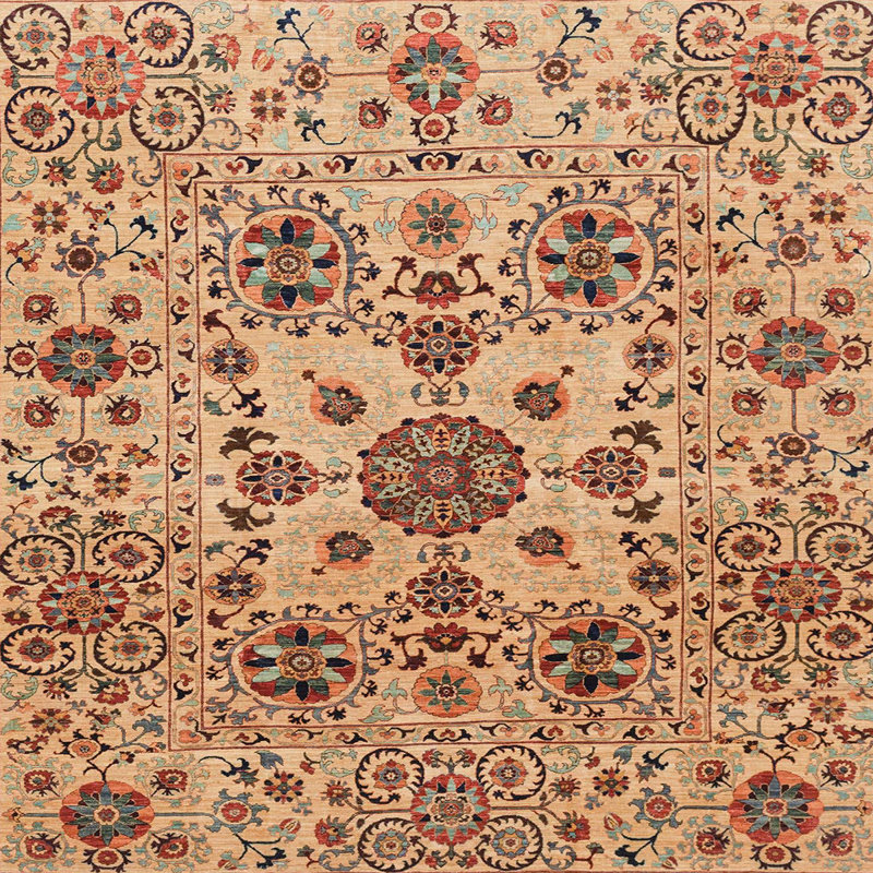 Abstract Indoor Rug, Square 8'