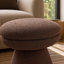 Tabouret Xyna en forme de champignon avec base piédestal, tissu beige-130623927