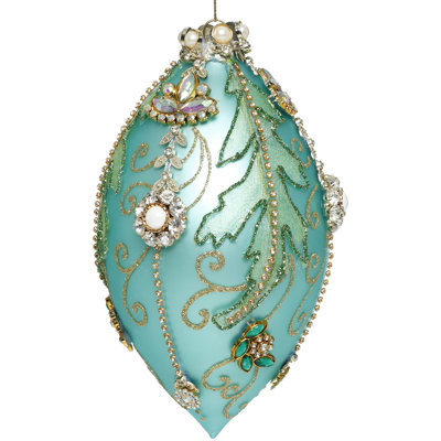 Ornement faîteau Kings, turquoise, 7,5 pouces