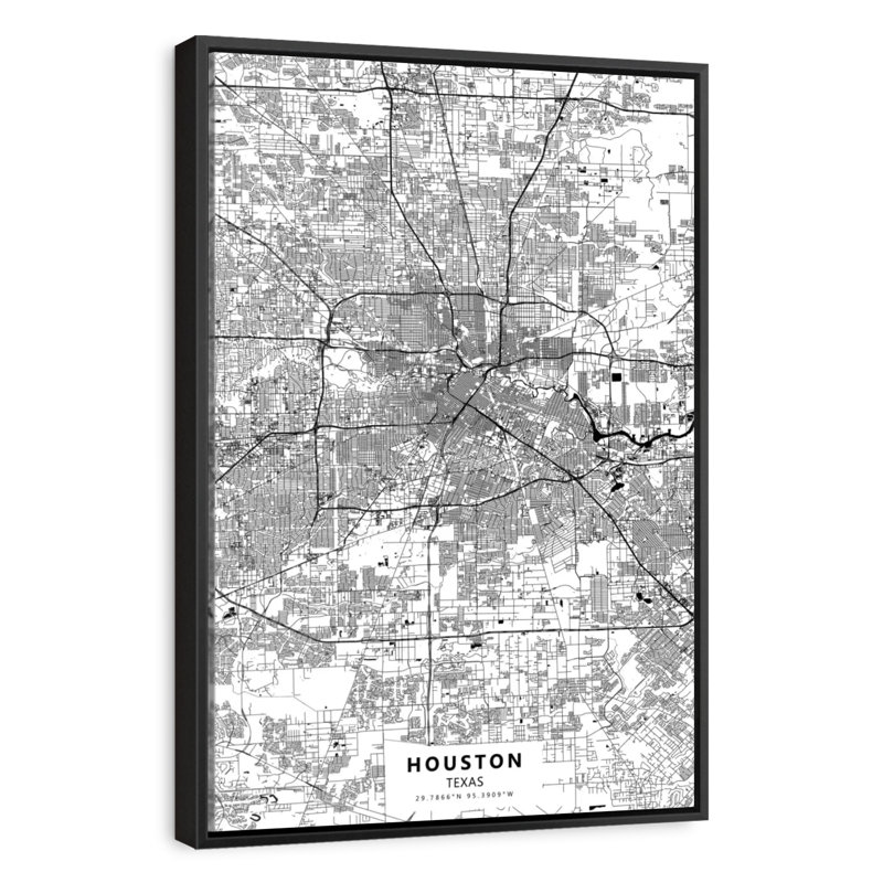 White Houston Texas Vanzant, Floating Frame Black, 17" x 25"