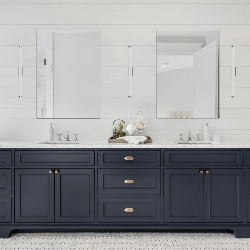 Barre d'éclairage de salle de bain à DEL à 1 lumière à intensité variable 24W Procyon, Chrome