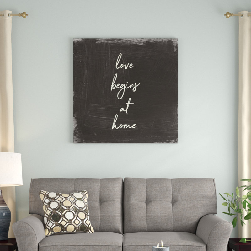 «My Home Inspiration IV», reproduction d'art textuel sur toile sans cadre, H 36 po x l 36 po