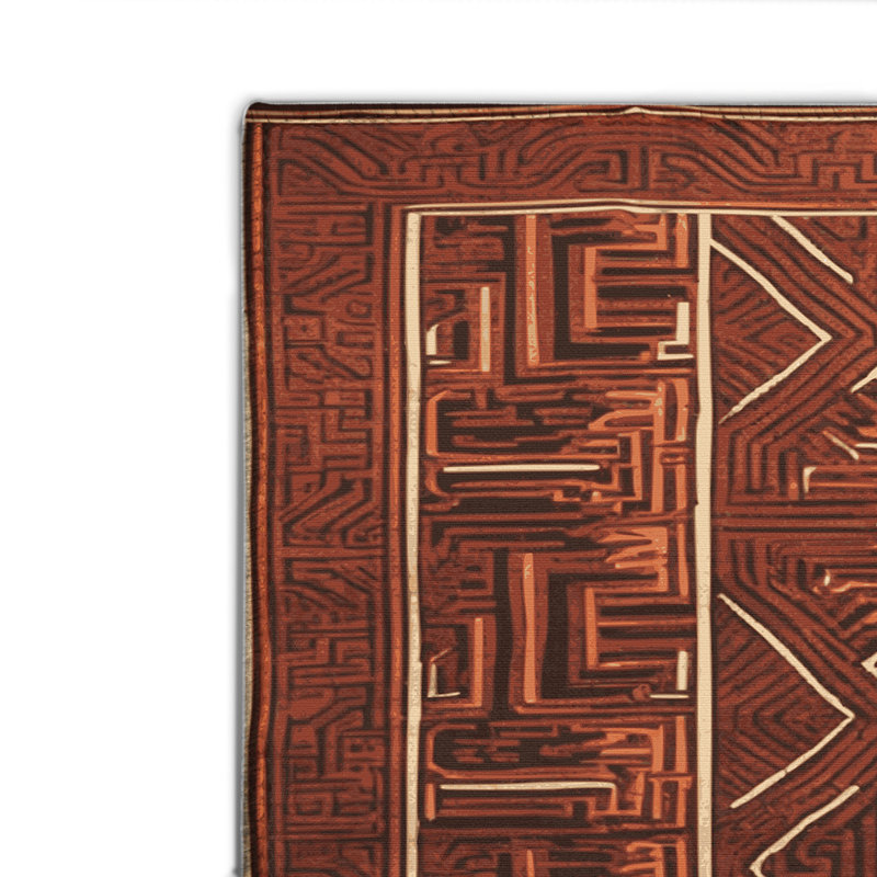 ArtDeco Brown Indoor and Outdoor Area Rug, Rectangle 4' x 6'