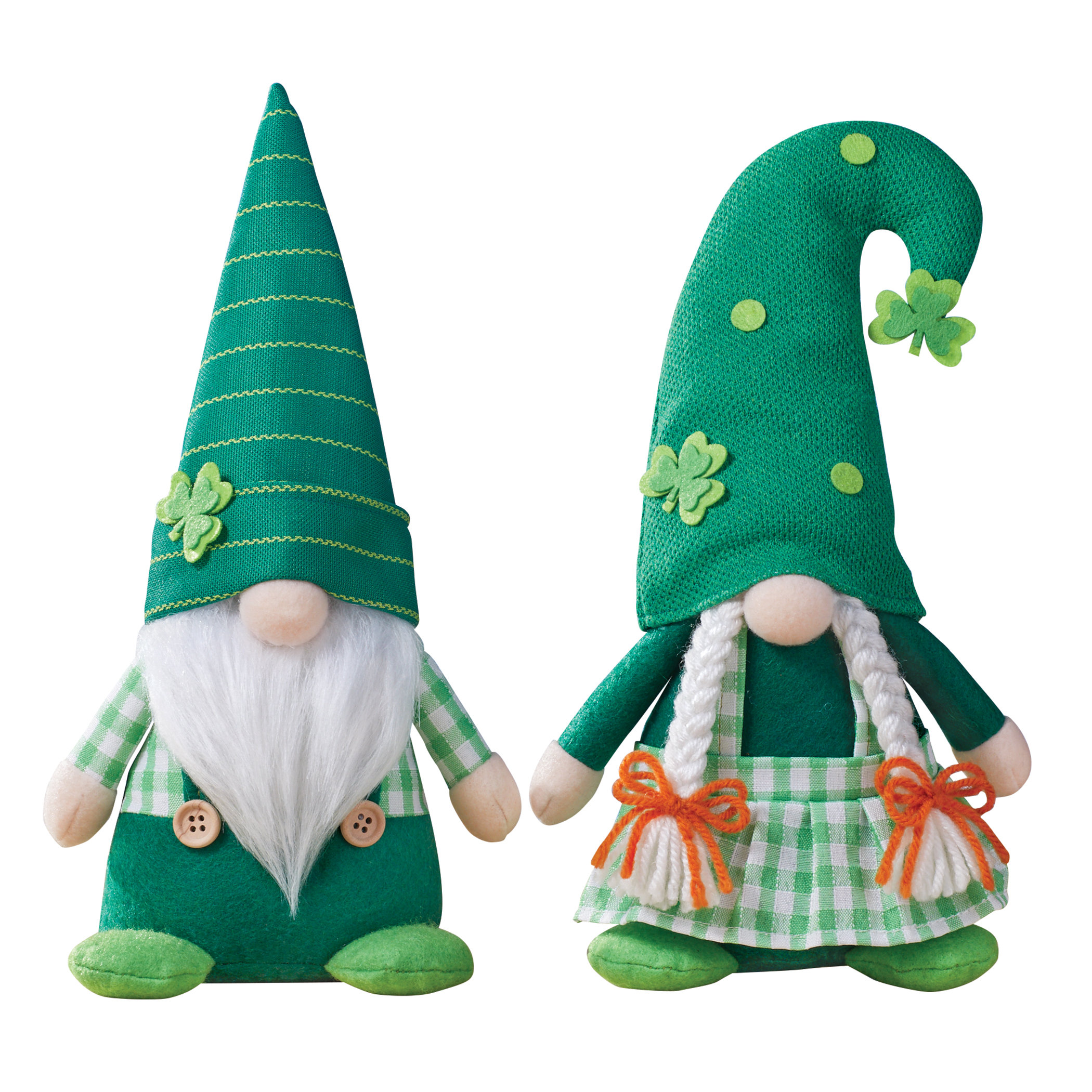 Trinx 2 Piece Festive Irish Gnome Couple Set | Wayfair