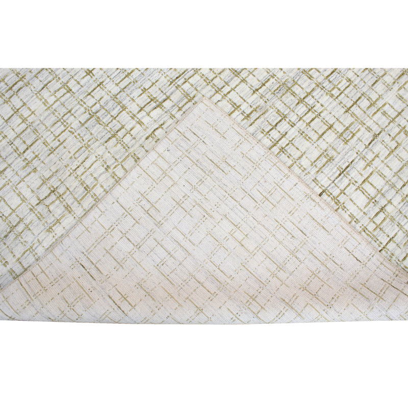 Handloomed Hand Loomed Geometric Area Rug, Rectangle 9' x 12'