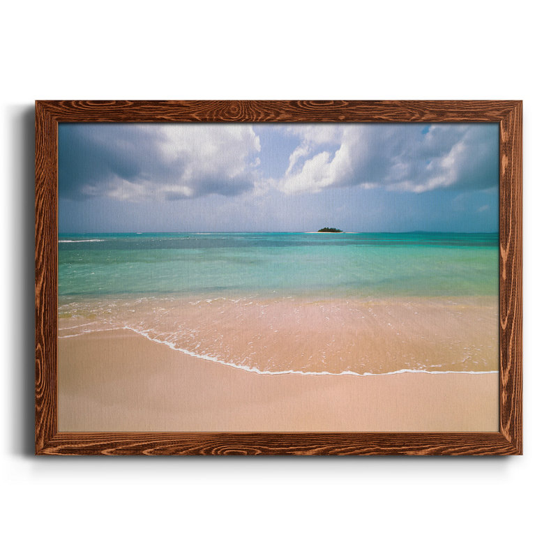 Clear Beach - photographie avec cadre photo sur toile, Gris, H 24 po x l 18 po x P 1,5 po