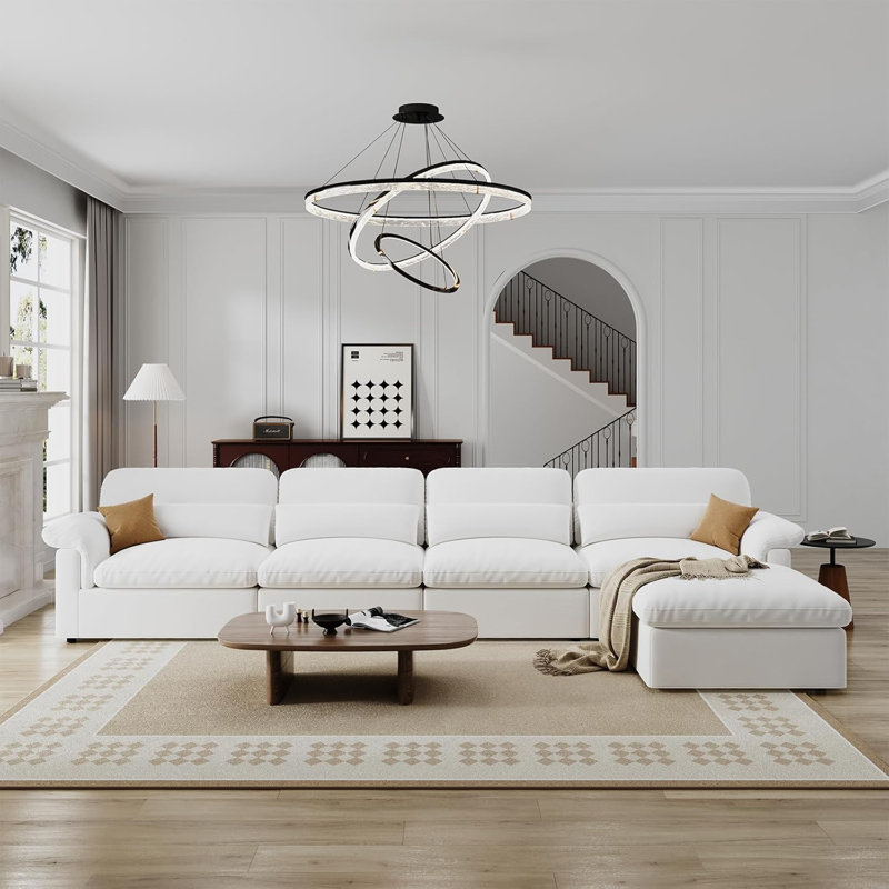 Sectional Sofa, Living Room Modular Sofa with Storage Function