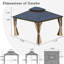 Pavillon de jardin permanent en métal P 12 pi Florence