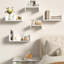 Ensemble de 5 tablettes de rangement murales flottantes en bois pour salle de bain, chambre à coucher, salon, cuisine, bureau, décoration intérieure-129759539