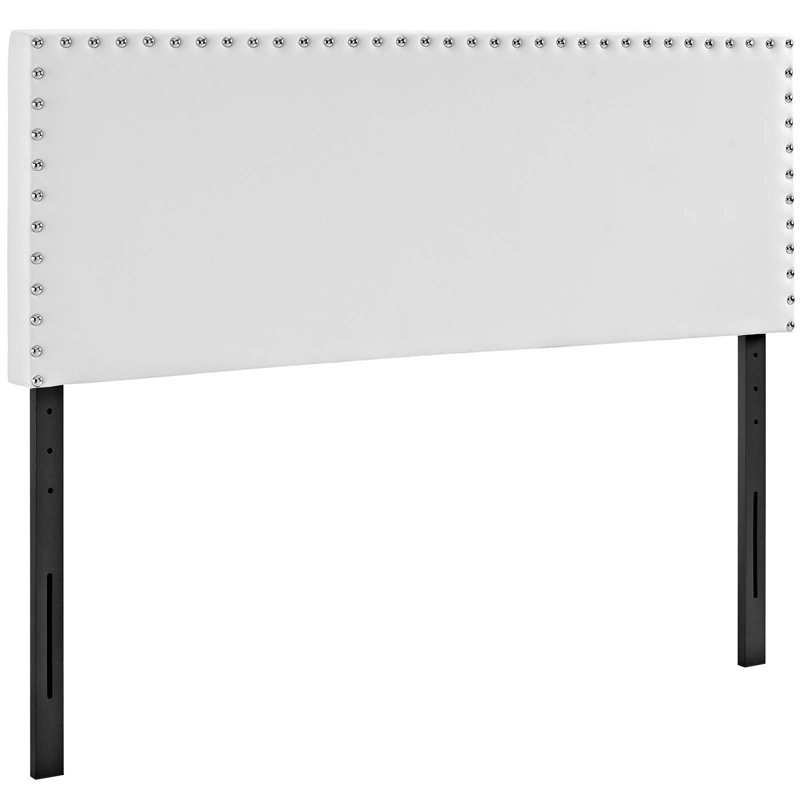 Tête de lit en vinyle Modway Phoebe, Très grand, Blanc