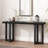 63" Geometric Design Console Table With Solid Pine Legs-153809184