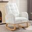Chaise berçante avec repose-pieds à haut dossier-549167385