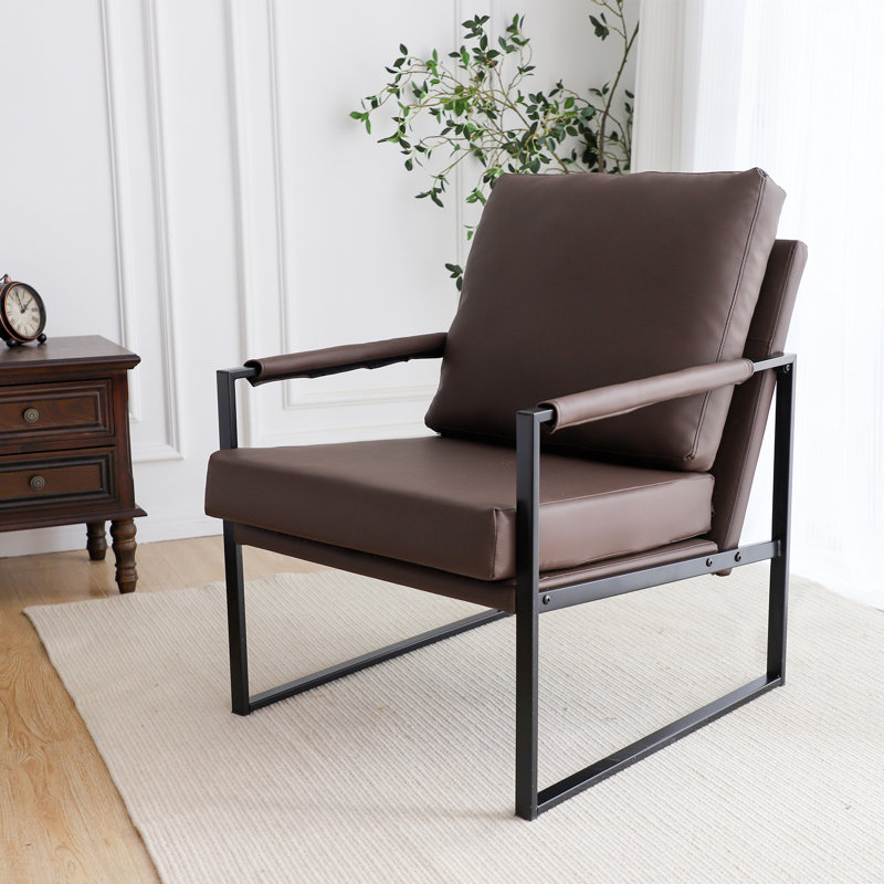 Fauteuil de 23 po de largeur, Similicuir brun