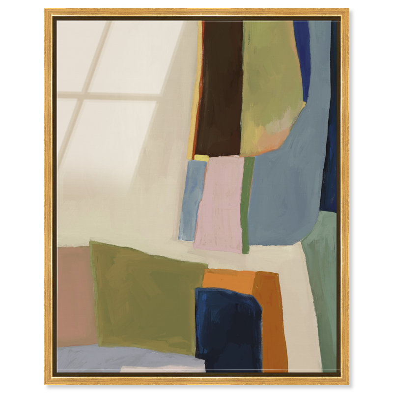 Color Puzzle Print, 25" H x 21" W, Gold Floater Frame