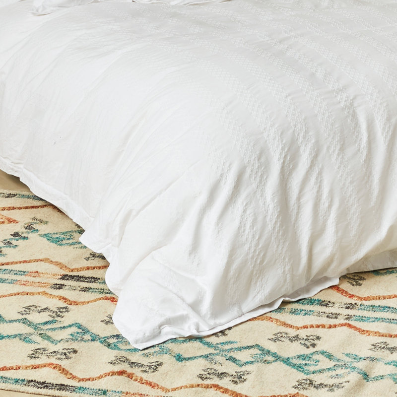 Housse de couette blanche Keller, Très grand lit