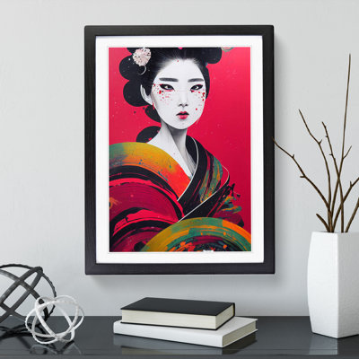 Painted Geisha No.4 - Single Picture Frame Painting