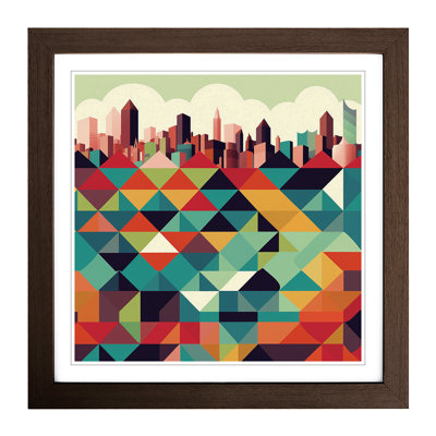 City of Birmingham Geometric - Framed Print