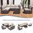 7-Piece Modular Rattan Patio Sofa Set with Coffee Table – Outdoor Sectional for Garden, Backyard, Porch-593842612-593842613
