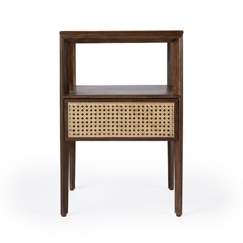 Vardo 1 Drawer Cane Nightstand