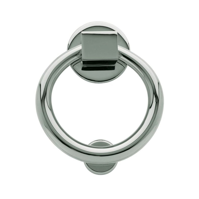 Ring Door Knocker, Bright Chrome