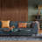 Bonnie and Clyde Leather Sectional Sofa-94577244