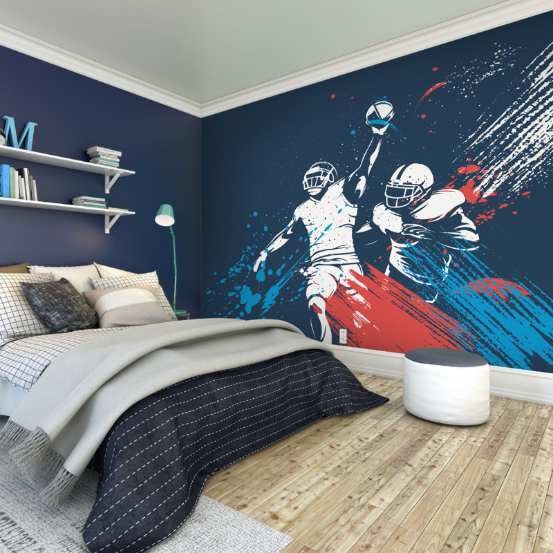 Herriot Matte Wall Mural, 350cm L x 280cm W, Blue