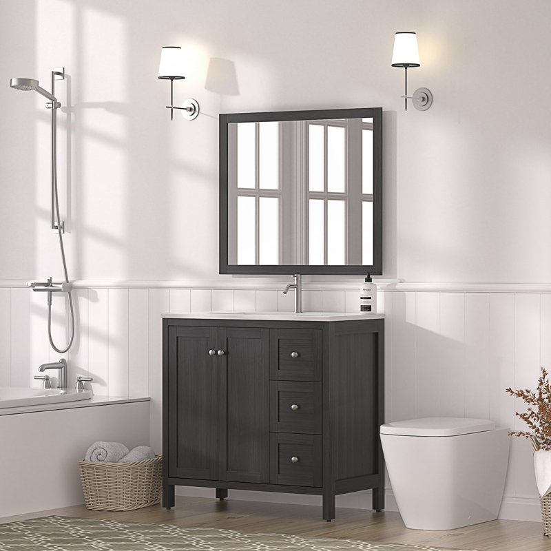 Meuble-lavabo de salle de bain de style moderne avec lavabo