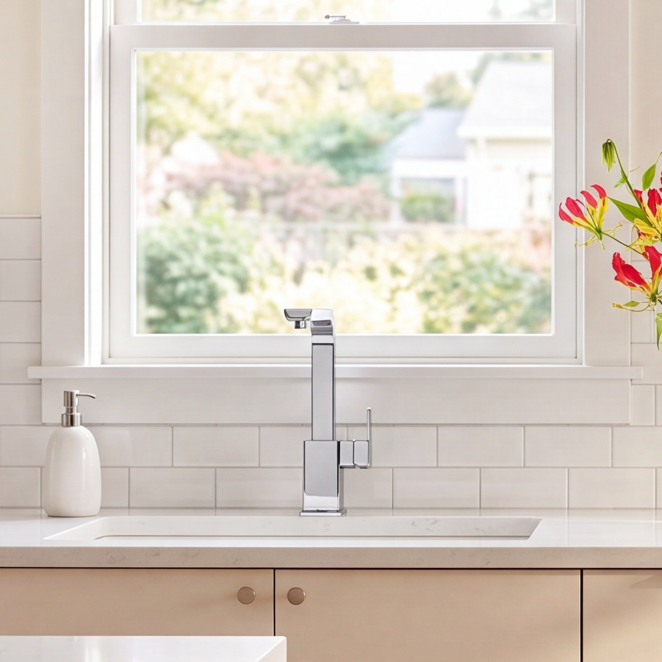90 Degree Kitchen Faucet, Chrome
