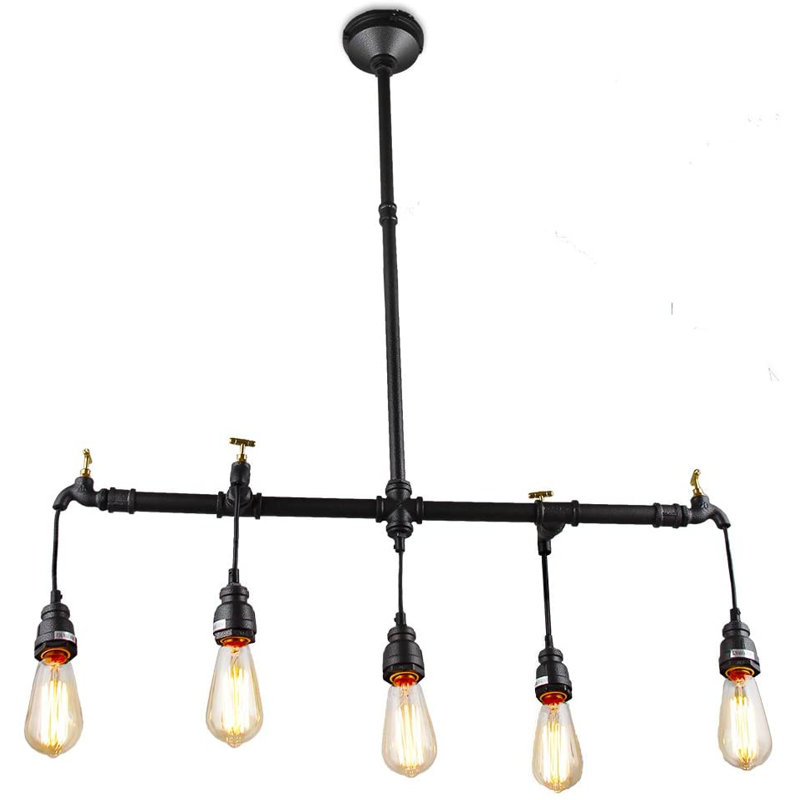 Luminaire suspendu linéaire à 5 lumières pour îlot de cuisine Mcaleer