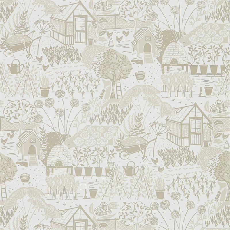 The Allotment Wallpaper, Linen