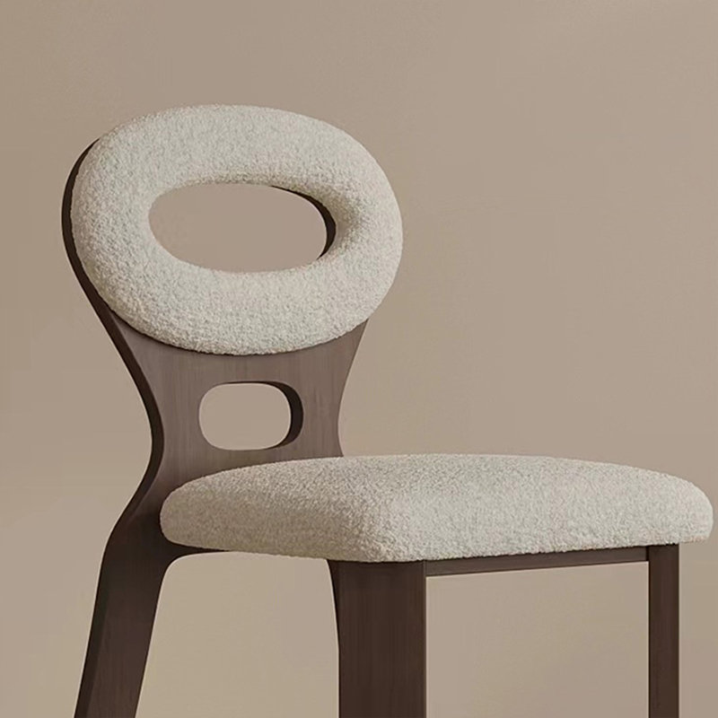 Chaise d'appoint à dossier beige uni (ensemble de 2), Beige