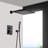 Matte Black Wall Mounted 12" Rain Shower Head - Self-Cleaning Nozzle For Intriguing Shower, Suits All Standard Arms, Conforms To American Pipe Connection Signals Mount And Bath, Compatible With