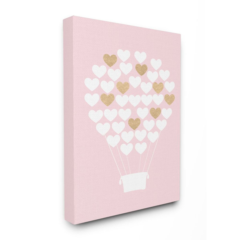 « white gold rose cœur air chaude », impression sur papier Brillion, H 30 po x l 24 po, Toile