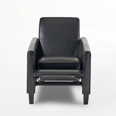 Linen Manual Push Back Recliner Chair