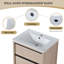 Meuble-lavabo simple mural 24,03 po avec plateau en céramique Alyrica