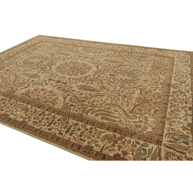 Hand Knotted Wool Floral Area Rug